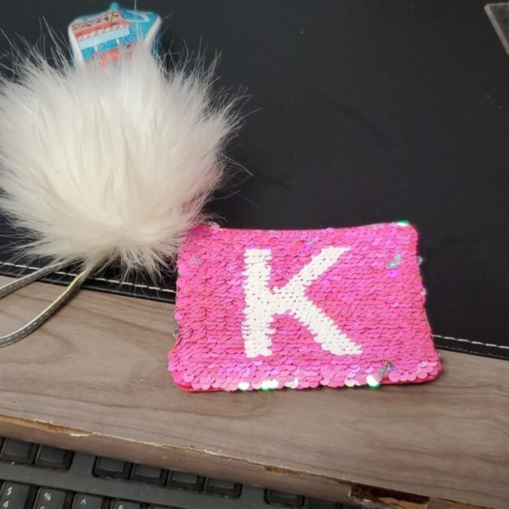 JUSTICE “K” Reversible Sequins Wristlet